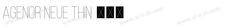 Agenor Neue Thin字体转换